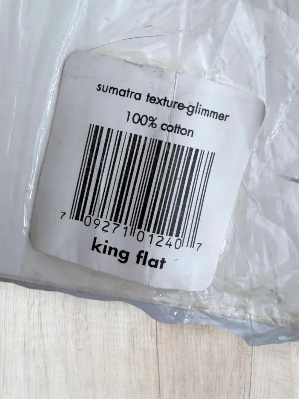Calvin Klein Home Khaki Collection Sumatra Texture Glimmer King Flat Sheet NIP